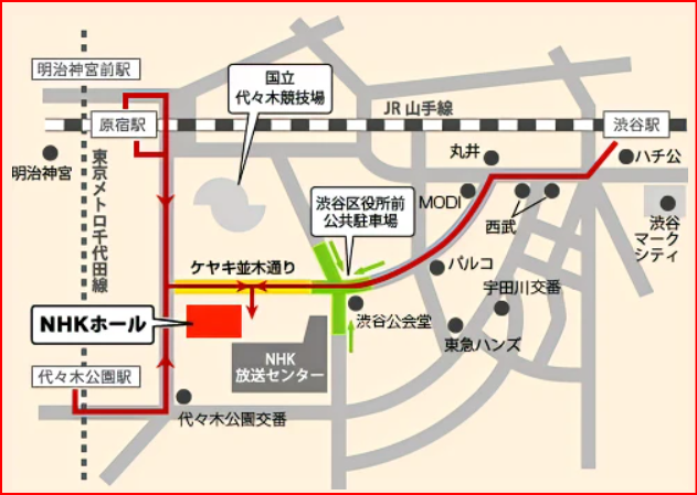 NHKホール地図